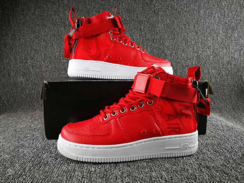 Women Nike Special Field SF AF1 Mid Red White Shoes